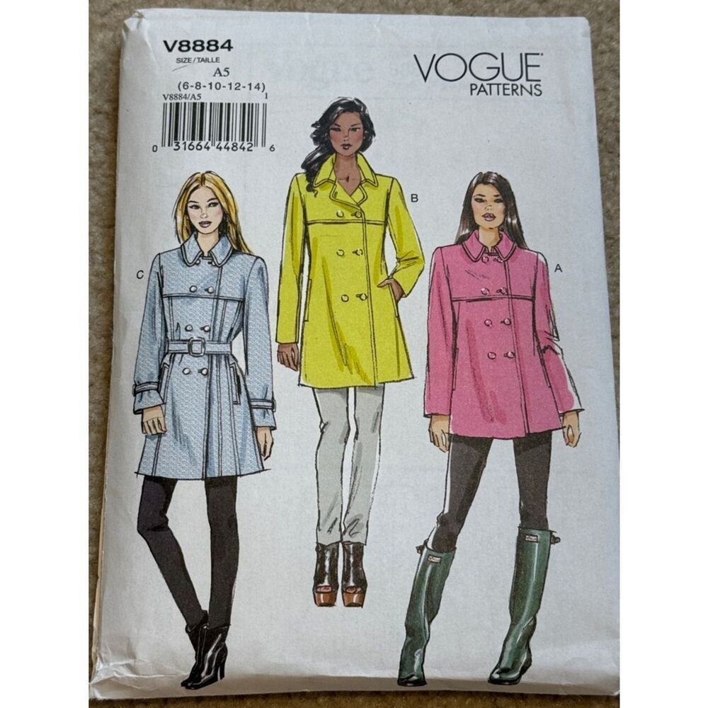 Vogue women's jacket sewing pattern